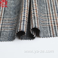 tweed plaid check woven Wool Polyester fabric